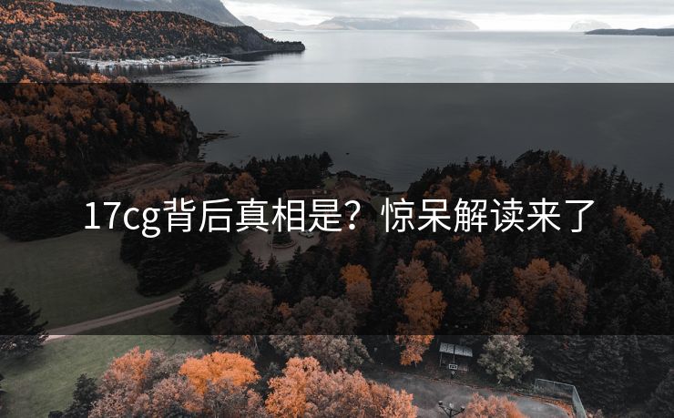 17cg背后真相是？惊呆解读来了