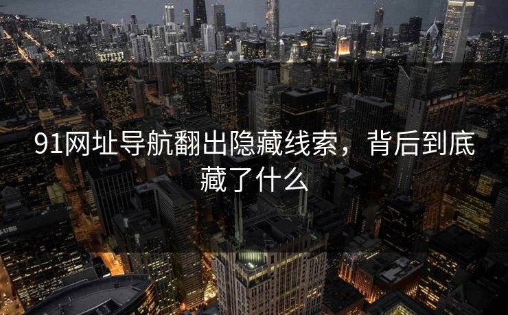 91网址导航翻出隐藏线索,背后到底藏了什么 91网址导航翻出隐藏线索,背后到底藏了什么